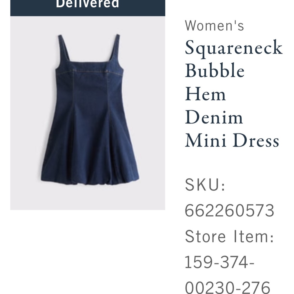 Abercrombie & Fitch Navy Blue Denim Mini Dress